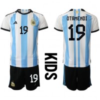 Argentina Nicolas Otamendi #19 Fotballklær Hjemmedraktsett Barn VM 2022 Kortermet (+ korte bukser)